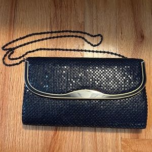 Sparkly Navy Clutch